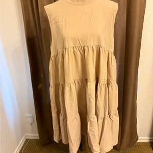 Boohoo Stone Smock Dress